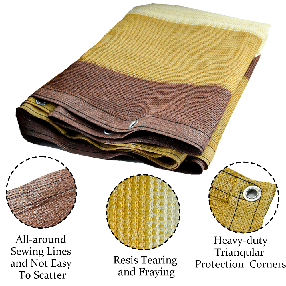 100% Virgin HDPE180GSM Brown Color Shade Net для балкона