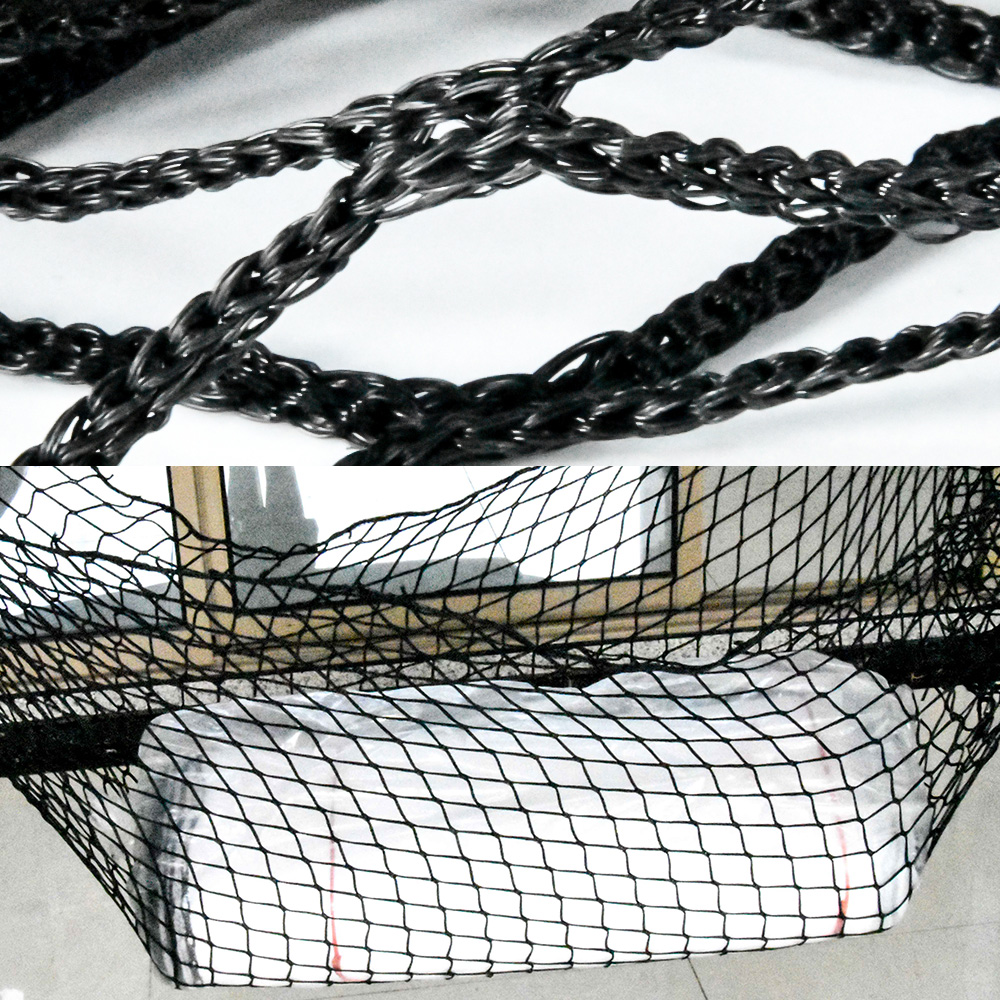 Нейлоновая HDPE PP беззаботно сетка бейсбольная грузовая сеть без узлов