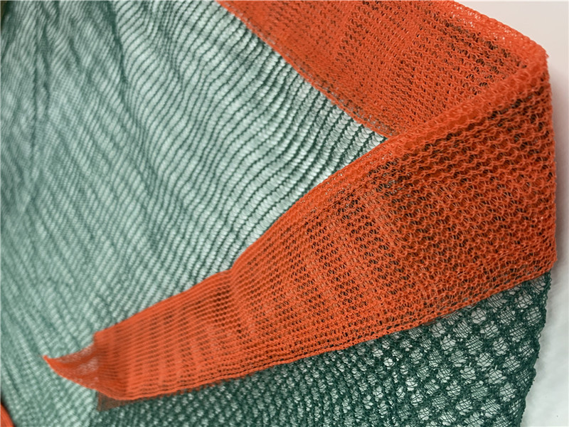 100GSM Моно Треугольная зеленая и оранжево-оливковая сетка