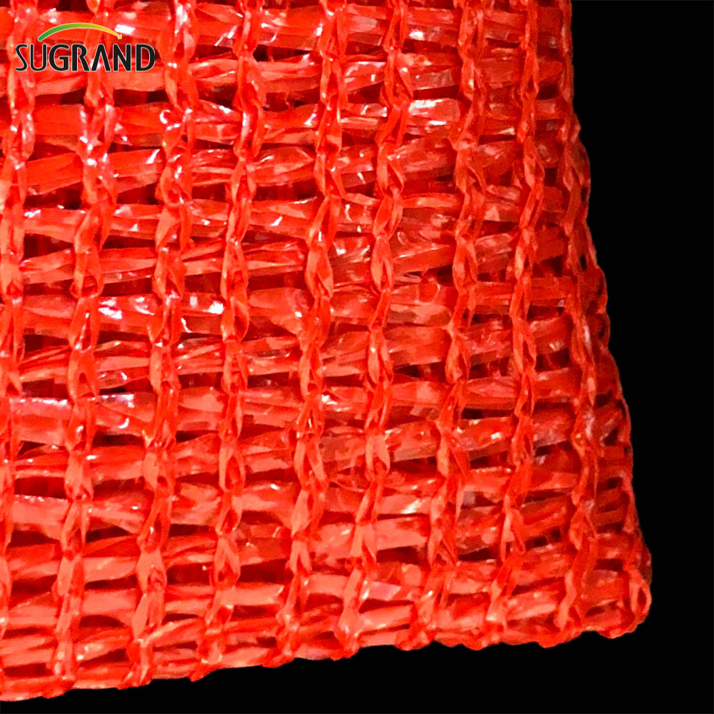 Лента 38 Гсм с двумя иглами, красная теневая сетка HDPE, солнцезащитная сетка 