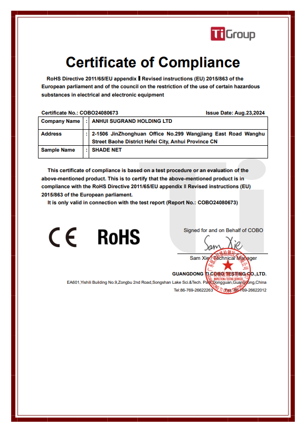  SUGRAND Сертификаты 