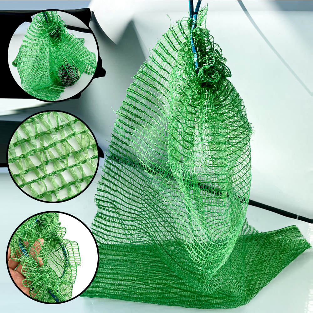 Сетка для овощей из полиэтилена, сетчатая сумка для лука с шнурком